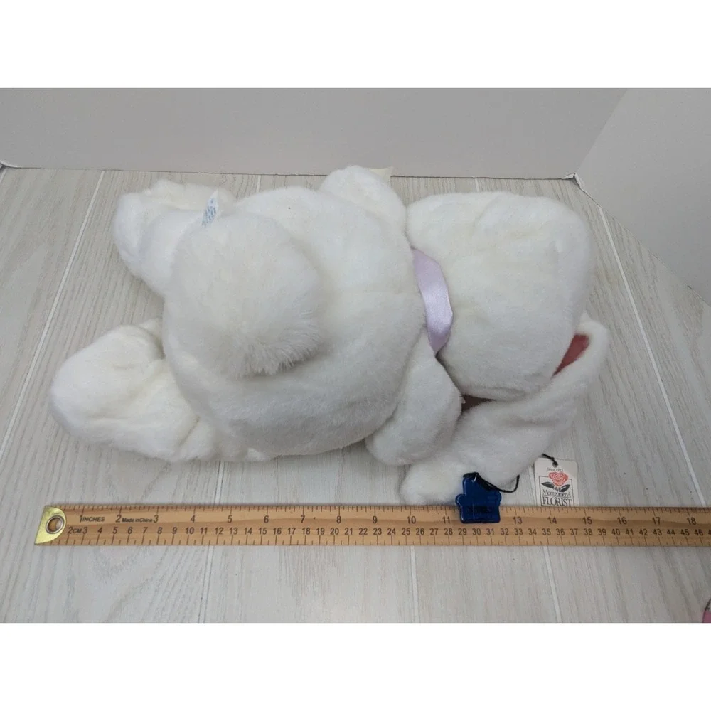 Applause White Pink Benny Bunny‎ Rabbit  Plush vintage w/ tags 15